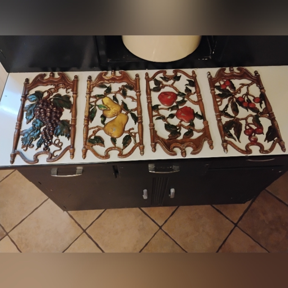 Vintage Fruit Wall Decor Panels